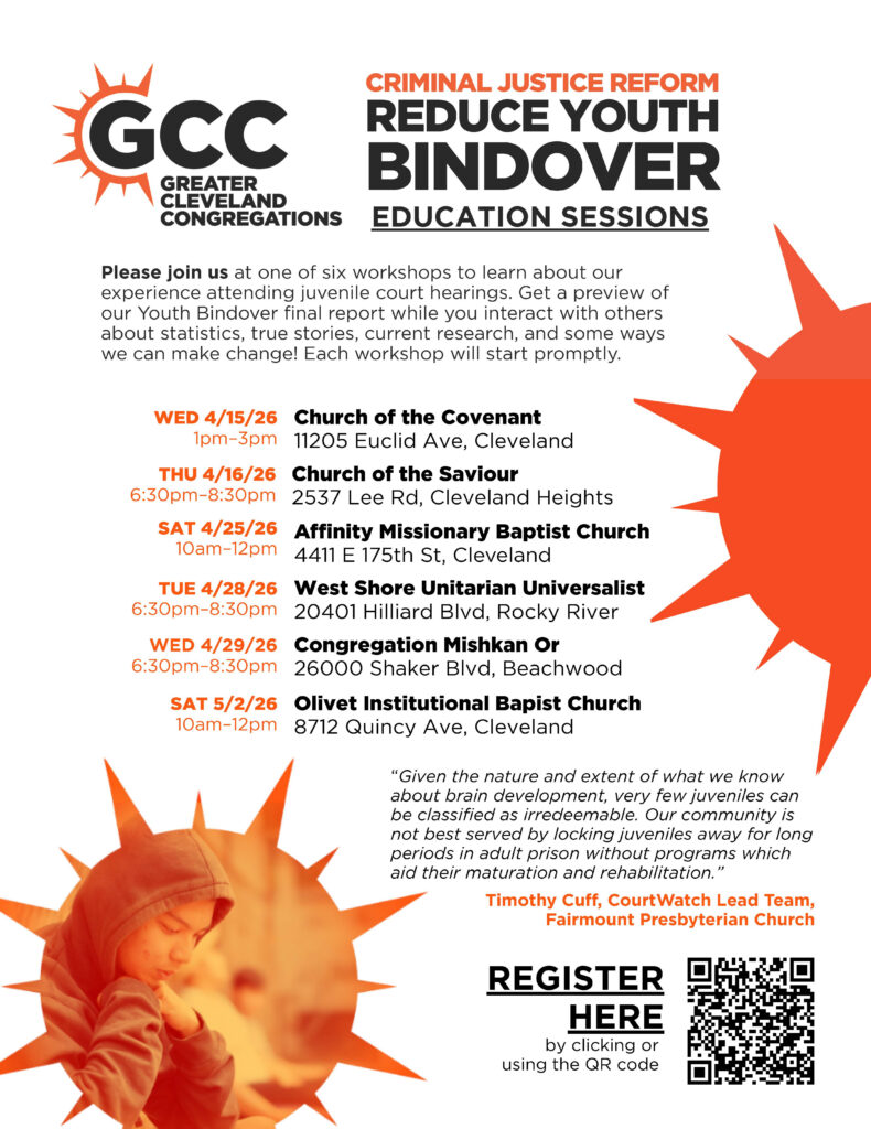 GCC Reduce Youth Bindover Education Sessions Flyer